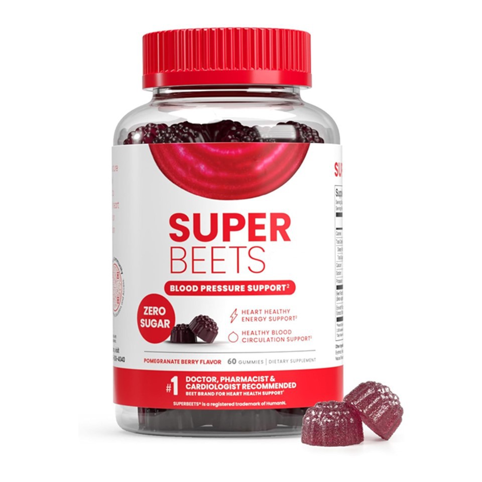 Superbeets gummies croí - nialas siúcra