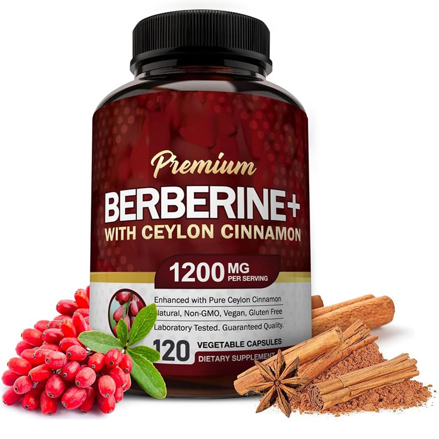 Préimh Berberine le foirmle déghníomhaíochta Ceylon Cinnamon Nature le haghaidh folláine mheitibileach - Comhlacht Folláine