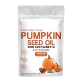 Ola Síl Pumpkin Maighdean Fuar Brúite Softgels Sliocht Palmetto