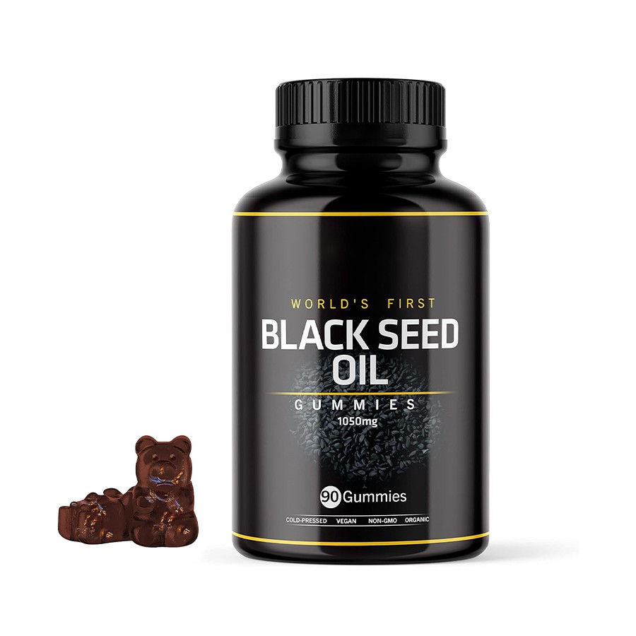 An chéad Gummies Ola Síol Dubh an Domhain Tacaíocht Folláine Ilchineálachta Nature Antioxidant, Craiceann - ag cur le beogacht iomlánaíoch